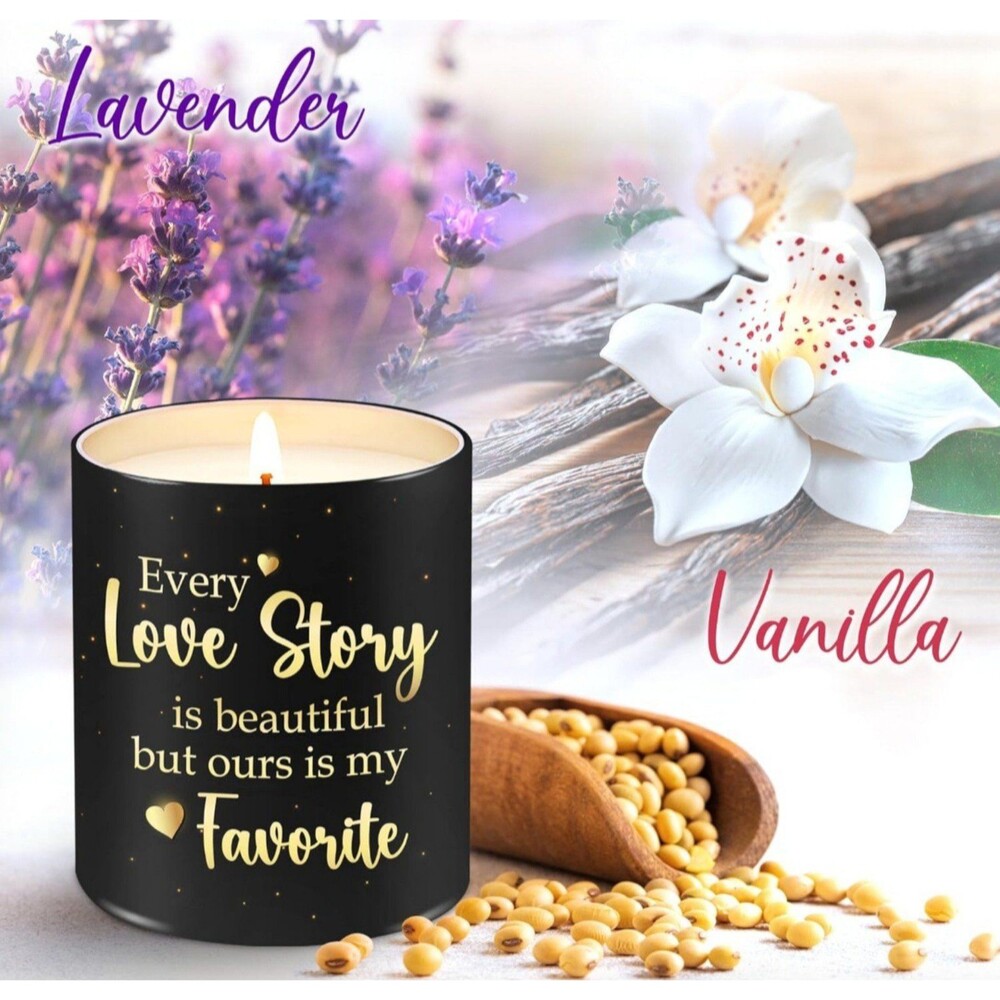 Candle - Vanilla Lavender Scent, 10oz, Soy Wax - Picture 3 of 10